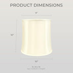 Royal Designs, Inc. BSO-719-10EG Drum Basic Lamp Shade, 9 x 10 x 10, Eggshell