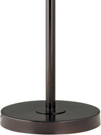 360 Lighting Modern 60" Tall Standing Floor Lamp Skinny Adjustable Swing Arm Pole Brown Metal Bronze Finish Living Room Bedroom House Reading Office Home Decor Entryway Dining Beige Pleated Shade