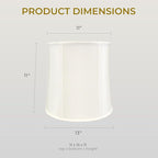 Royal Designs, Inc. Drum Lamp Shade, BSO-719-13WH, 11 x 13 x 11, White