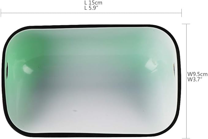 FIRVRE Mini Green Glass Bankers Desk Lamp Shade Replacement Cover,Small bankers lamp shade("5.9 IN " L "3.7IN" W)