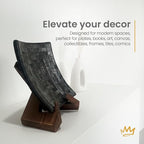 KINGDOM SOLUTIONS 1-Pack Wooden Easels Wood Brown – Plate Stand – Sturdy Book Stand for Art, Pictures, Plates, Frames, and Decorative Displays