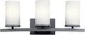 Kichler 45497BK Crosby Vanity, 3-Light 300 Total Watts, Black