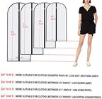 Garment Bags for Hanging Clothes Travel (Set of 12) Suit Bags for Closet Storage Closet Cover for Open Closet Clothes Storage Bag with Zipper for Suits, Jackets, Shirts (Black, 24'' x 40'')