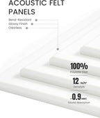 Fluxynara Large Felt Bulletin Board 36" x 24" Cork Board Alternative-6 Pack with 40 Safe Removable Adhesive Tabs, Cork Boards for Walls Cork Board for Home Office Classroom Pin Board - Milky White