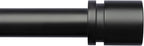 Curtain Rods for Windows 16 to 200 Inches Adjustable Length 1 Inch Diameter Window Curtain Rod with Aluminium Finials, Black