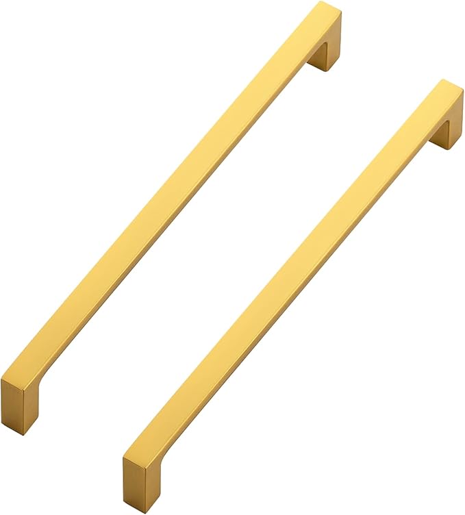 Ravinte 20 Pack Solid 7-1/2 Inch Kitchen Square Cabinet Handles Brushed Brass Drawer Pulls Kitchen Cabinet Hardware Handles