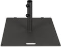 Tangkula 50LBS Patio Umbrella Base, Portable Outdoor Umbrella Base Stand, 24 Inches Square Umbrella Base Holder with 2 Tightening Knobs & 2 Wheels, Suitable for Backyard, Deck, Poolside, Patio (Black)