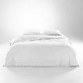 Olive + Crate Tencel Eucalyptus Cooling Duvet Cover Set - Hypoallergenic, Lyocell Tencel Duvet Cover - Soft, Temperature Regulating with Hidden Button Closure & Corner Ties - Twin XL [White Snow]