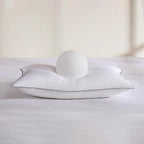 Goose Feather Down Fiber Standard Pillow Single Pack, Luxury 3-Chamber Pillows with Soft & Down-Proof Cover, Fluffy Plush Hotel Bed Pillows for Side, Back & Stomach Sleepers, 20"x26"