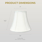 Royal Designs, Inc. BSO-704-14LNWH True Bell Basic Lamp Shade, 7 x 14 x 11.5, Linen White