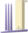 10-Inch Tall Dripless Taper Candles Set of 4 - Lavender Purple Tapered Candles, Perfect for Wedding,Christmas - Smokeless, Unscented, Long Burning - Hand Poured, Colored Tall Candlesticks