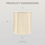 Royal Designs, Inc. BSO-719-14BG-2 Drum Basic Lamp Shade, 13 x 14 x 14, Beige, 2-Pack