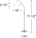 Colored Terrazzo Giclee Print Shade Arc Floor Lamp
