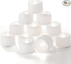 Homemory Timer Tea Lights Candles Battery Operated, 6H Timer Built-in, Auto On Daily, Flameless LED Tealight Votives for Table Centerpieces, Lantern, Holiday Decor, Cool White, No Remote, 12-Pack
