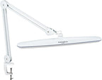 Task Lamp with Clamp, Bright 117PCS LEDs, Metal Swing Arm 24W 2200 Lumen Dimmable Led Desk Lamp for Architect Home Office Study Reading Dorm Workbench Craft, 23 Inch Working Lamp(White)