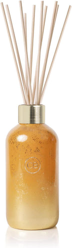 Capri Blue Glimmer Reed Diffuser Set - Includes Diffuser Sticks, Scented Oil, and Decorative Glass Bottle - Home Decor Room Freshener - Capri Blue Home Fragrance - Pumpkin Dulce (8 fl oz)