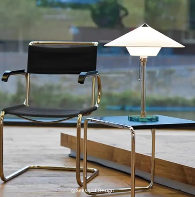 Astral Bauhaus Wagenfeld-Inspired Glass Cordless LED Table Lamp | Modern Bedroom & Living Room Lamp | Portable Accent Rechargeable Lamp for Indoor & Outdoor Use