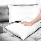 Covers & All Throw Pillow Inserts Only Pack of 4, Durable Soft Rectangle 12 x 20 Inches 65 GSM Non-Woven Fabric with 15D Silicon Fiber Filling, Universal uses for Home Decor Office Indoor Outdoor