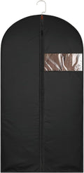 47-Inch Garment Bags Covers,Hanging Clothes Bag, Suit Cover Bags with Clear Window for Hanging Closet Clothes Storage and Travel (Black-47Inch)