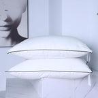 Luxury Down Fiber Pillows Queen Size, Bed Pillows for Sleeping, Pillow for Back, Stomach or Side Sleepers