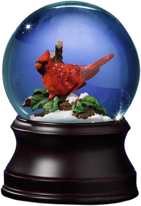 The San Francisco Music Box Company Holiday Cardinal Snow Globe