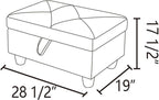 Simple Deluxe Ottoman with Storage, 28.5''Upholstered Foot Rest Stool for Living Room, Bedroom, Entryway, Multi-Functional Storage Ottoman Bench with Hinged Lid, White