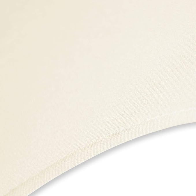 Set of 1/10/50Pcs Hotel Fitted Folding Dining Spandex Stretch Chair Covers - Wedding Reception Banquet Party Restaurant, 17 Colors! (50, Ivory)