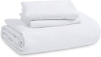 Bedsure White Duvet Cover Full Size - 3 Pieces Prewashed Extra Soft Cotton-Like Polyester Bedding Set, Includes 1 Duvet Cover 80x90 Inches with Zipper Closure & 2 Pillow Shams, Comforter Not Included