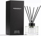 Clean Linen Reed Diffuser Set - Luxury Fragrance Reed Diffusers for Home, Office & Bathroom Décor - Long Lasting Scent Sticks Diffuser with Non-Toxic Oils (5.63 oz) (Clean Linen)