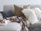 22x22 Decorative Throw Pillow Inserts-Down Feather Pillow Inserts-Square-Cotton Fabric-Set of 2-White.
