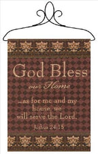 Manual Inspirational Collection Wall Hanging with Frame, God Bless Our Home, 12.5 X 18-Inch