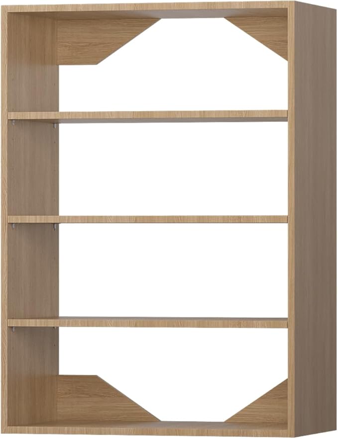 ROOMTEC 19.5" Shelf Short Tower Closet Unit, Modular Closet System with Shelf, Wardrobe Organizer for Bedroom or Walk-in Closet, Wall Mounted, Customizable Clothes Storage Unit, Wood