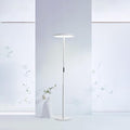 Floor Lamp Modern - Motion Sensor, Full Spectrum Standing Light for Bedroom, Living Room & Office - Double-Sided Illumination, 36000+h Lifetime, 7200LM, 4000K, White Floor Lamp, Natural Daylight