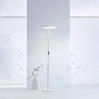 Floor Lamp Modern - Motion Sensor, Full Spectrum Standing Light for Bedroom, Living Room & Office - Double-Sided Illumination, 36000+h Lifetime, 7200LM, 4000K, White Floor Lamp, Natural Daylight