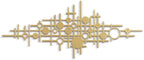 SIGNLEADER Metal Wall Art Decor Gold Circle Abstract Shapes Minimalist Modern Abstract Wall Sculpture Hangings Home Decoration for Living Room, Bedroom, Bathroom, Kitchen, Outdoor - 18" Gold