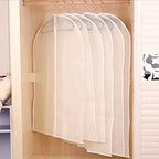 Bringsine Hanging Garment Bag Lightweight Clear Full Zipper Suit PEVA Moth-Proof Breathable Dust Cover for Closet Clothes Storage See-Through Travel Organizer Dress Pack of 5 (60x120CM)