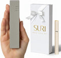 SURI Mezuzah for Door with Scroll Inside – 6 Inch Gray Concrete Judaica Mezzuzah Case with Non-Kosher Scroll, Self-Stick Adhesive, Gift Box Included, Fits a 5 Inch Scroll