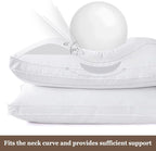 Bafode Goose Feathers Down Pillows, Pillows Standard Size Set of 2, Cotton Cover,Gusseted Hotel Collection Bed Pillow for Back, Stomach or Side Sleepers