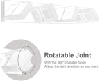 Ralbay Dimmable Bathroom Lights Modern 4 Lights Vanity Lights Fixtures Acrylic Rotable 360° LED Modern Vanity Lighting for Bathroom