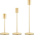 French Gold Candlestick Holders Set of 3, Decor Taper Candle Holder for Wedding, Dinning, Party,Fits 3/4 Inch Thick Candle