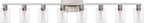 8-Light Brushed Nickel Vanity Light Fixtures,Modern Large Bathroom Light Fixtures Wiht Clear Glass ShadeRust and Moisture Resistant Easy to Install Vanity Lights for bathroom lights over mirror