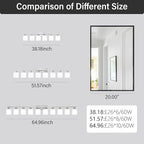 Brushed Nickel Bathroom Vanity Light for Giant Mirror, 10 Light Brushed Nickel Vanity Lights, 65 inch Wall Lamps for Bedroom for Mirrors with Milky White Frosted Glass Shades, E26
