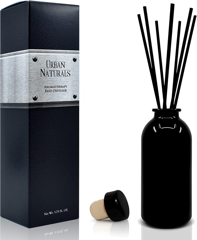 Urban Naturals Lavender Cedarwood Reed Diffuser Oil Set with Reed Sticks – Made in The USA