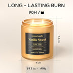Vanilla Candle, 14.1 oz Scented Candles for Home, 2 Wicks Blended Scents Candles for Women and Men, Birthday Gifts for Women (Vanilla+Lily+Jasmine)