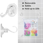 6 pack Suction Cup Heavy-Duty Wreath Hook,Large Clear Reusable Wreath Vacuum Hanger,use for Windows Tiles Glass Smooth Doors and Mirrors to Hang Bags Coats Umbrellas kitchenware and Christmas Wreaths