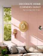 Fluxynara Large Felt Bulletin Board 36" x 24" Cork Board Alternative-6 Pack with 40 Safe Removable Adhesive Tabs, Cork Boards for Walls Cork Board for Home Office Classroom Pin Board - Pink