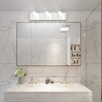 Ralbay Modern LED Vanity Light 3 Light Acrylic Stainless Steel for Bathroom Vanity Lighting Fixtures Cool White 6000K