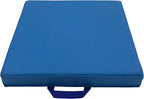 Factory Direct Partners SoftScape 15 inch Classroom Floor Cushion with Handle; Flex Seating for Daycare, Preschool, Playroom; 2 inch Thick Deluxe Foam (6-Piece) - Navy/Powder Blue, Square, 12228-NVPB