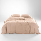 Olive + Crate Tencel Eucalyptus Cooling Duvet Cover Set - Hypoallergenic, Lyocell Tencel Duvet Cover - Temperature Regulating with Hidden Button Closure & Corner Ties - King Size [Terracotta Clay]