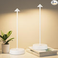 Cordless Table Lamp Rechargeable, Battery Operated 6000mAh Desk Lamp Touch Dimmable Lamp Outdoor Waterproof Portable Wireless Table Light, Small Table Lamp for Restaurant Bar/Outdoor(White-2PC)